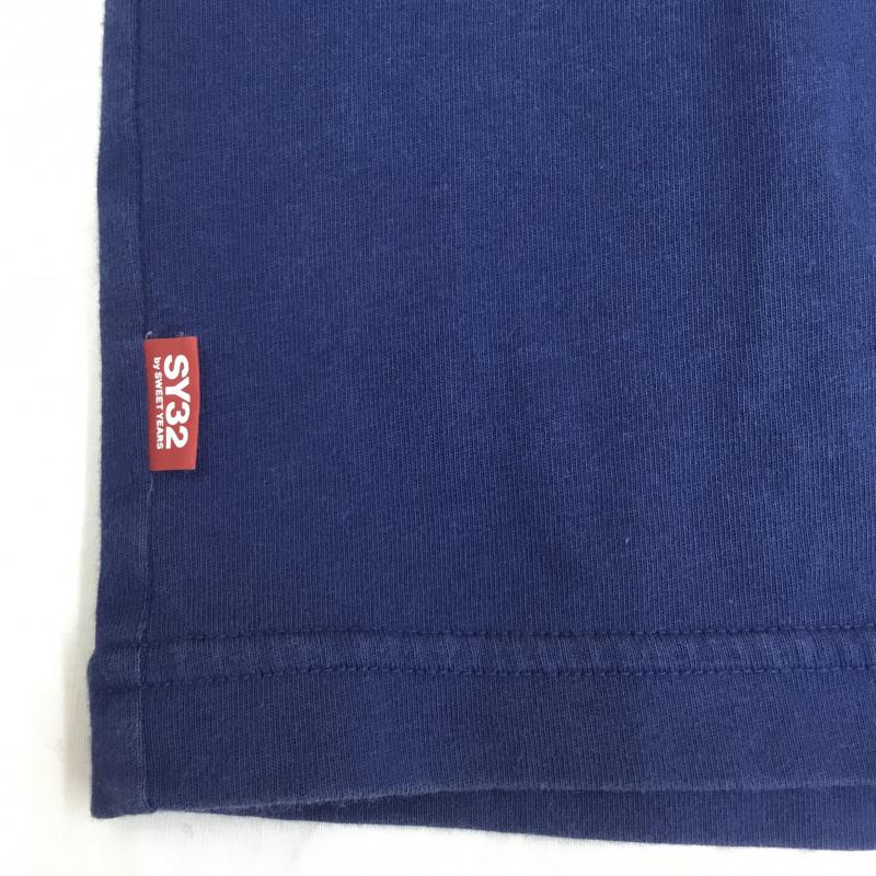エスワイサーティトゥバイスィートイヤーズ SY32 by SWEET YEARS Tシャツ 半袖 M ロゴ、文字 青 / ブルー / メンズ USED 古着 中古 10068892