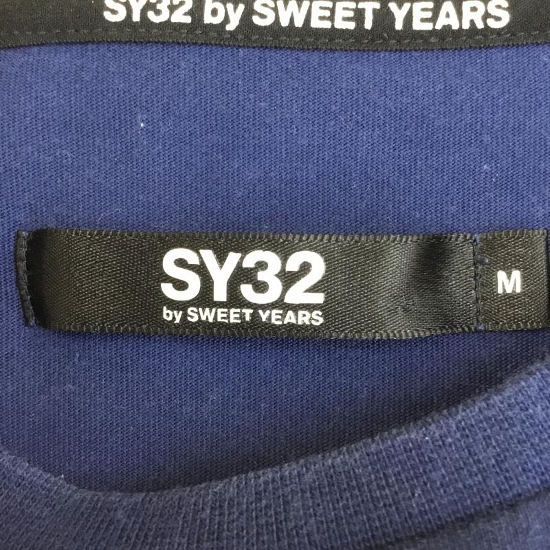 エスワイサーティトゥバイスィートイヤーズ SY32 by SWEET YEARS Tシャツ 半袖 M ロゴ、文字 青 / ブルー / メンズ USED 古着 中古 10068892