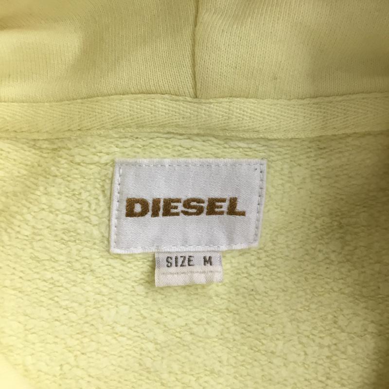 ディーゼル DIESEL パーカー 長袖 プルオーバー M プリント 黄 / イエロー / メンズ USED 古着 中古 10068941