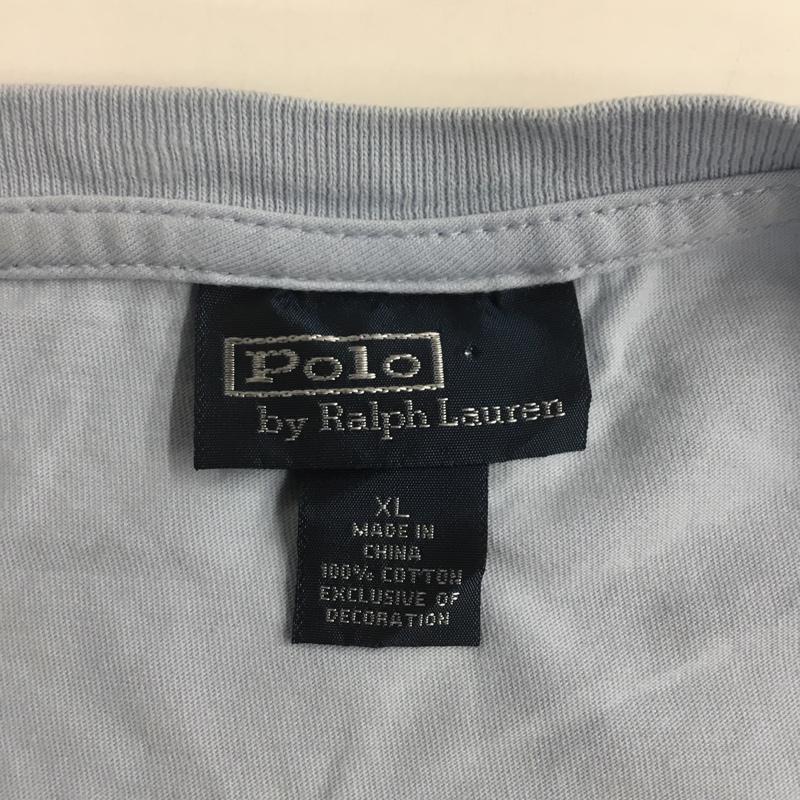 ポロバイラルフローレン Polo by RALPH LAUREN Tシャツ 半袖 XL 無地 水色 / ライトブルー / メンズ USED 古着 中古 10068986