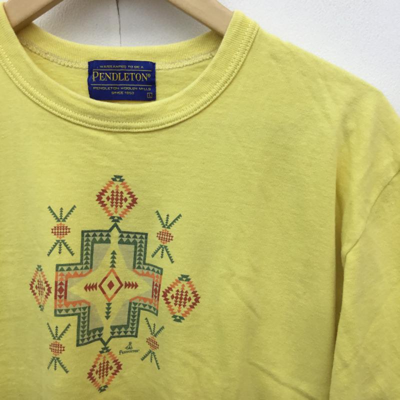 ペンドルトン PENDLETON Tシャツ 半袖 L プリント 黄 / イエロー / レディース USED 古着 中古 10069146