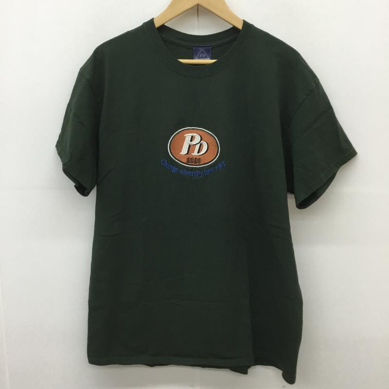 パラノイド PARANOID Tシャツ 半袖 L ロゴ、文字 X 刺繍 緑 / グリーン / メンズ USED 古着 中古 10069149