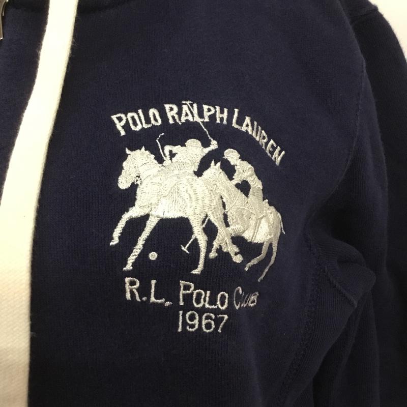 ラルフローレン RALPHLAUREN パーカー 長袖 ジップパーカー M 無地 紺 / ネイビー / レディース USED 古着 中古 10069388