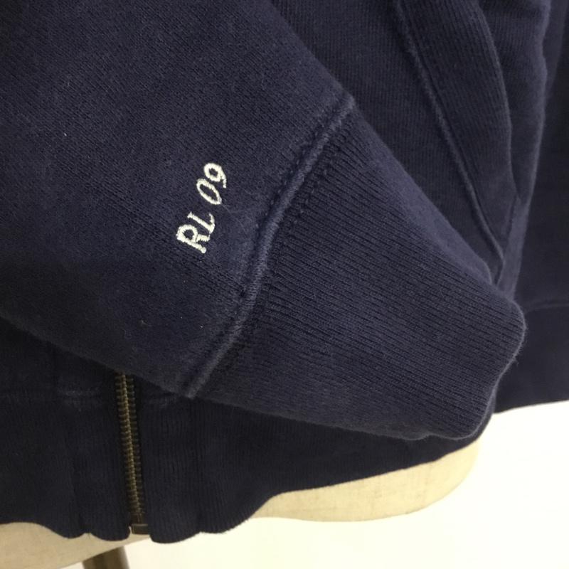 ラルフローレン RALPHLAUREN パーカー 長袖 ジップパーカー M 無地 紺 / ネイビー / レディース USED 古着 中古 10069388