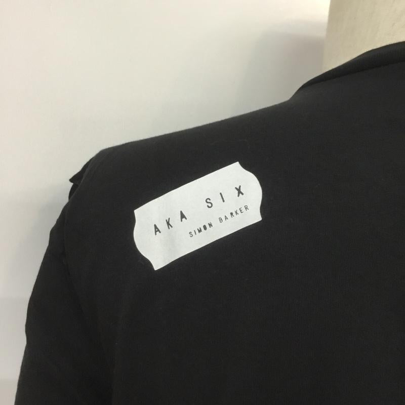 エーケーエーシックス AKA SIX Tシャツ 半袖 クルーネック M 無地 黒 / ブラック / メンズ USED 古着 中古 10069420