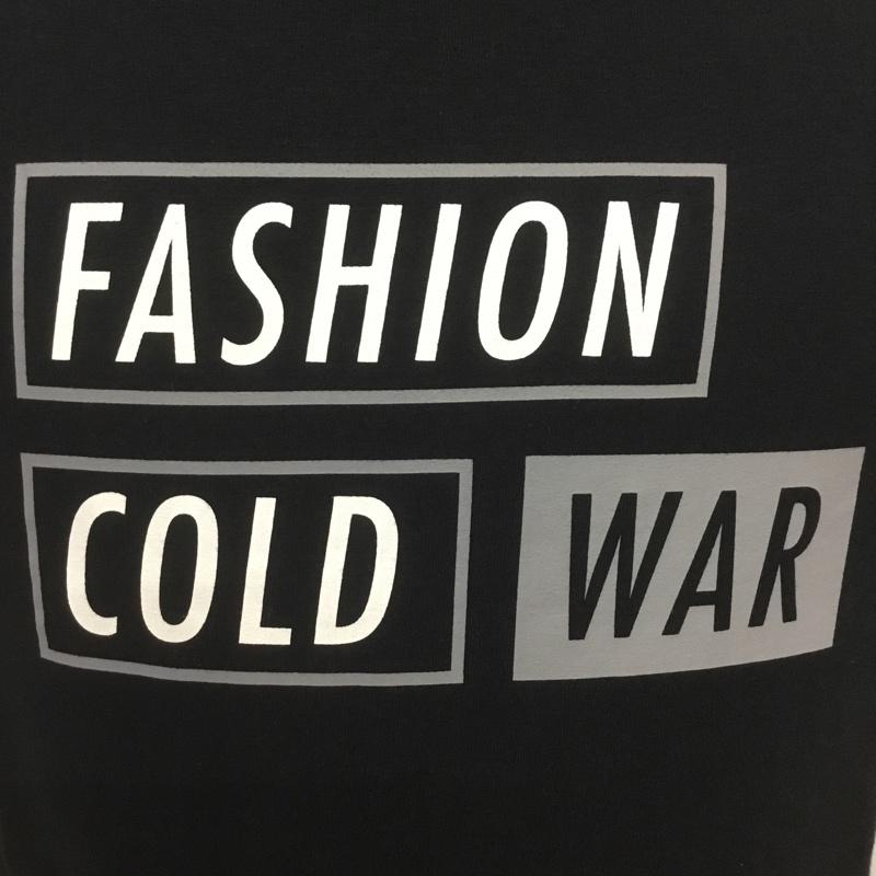 ドゥーナッシングコングレス do nothing congress Tシャツ 半袖 FASHION COLD WAR プリント S ロゴ、文字 黒 / ブラック / メンズ USED 古着 中古 10069429