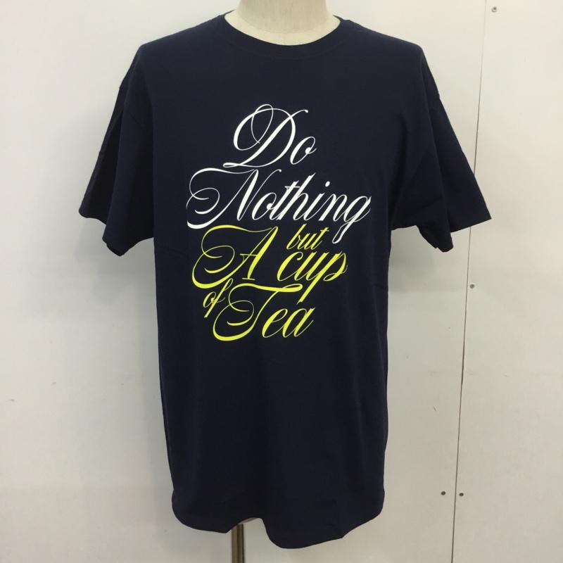 ドゥーナッシングコングレス do nothing congress Tシャツ 半袖 A Cup of Tea M ロゴ、文字 紺 / ネイビー / メンズ USED 古着 中古 10069432