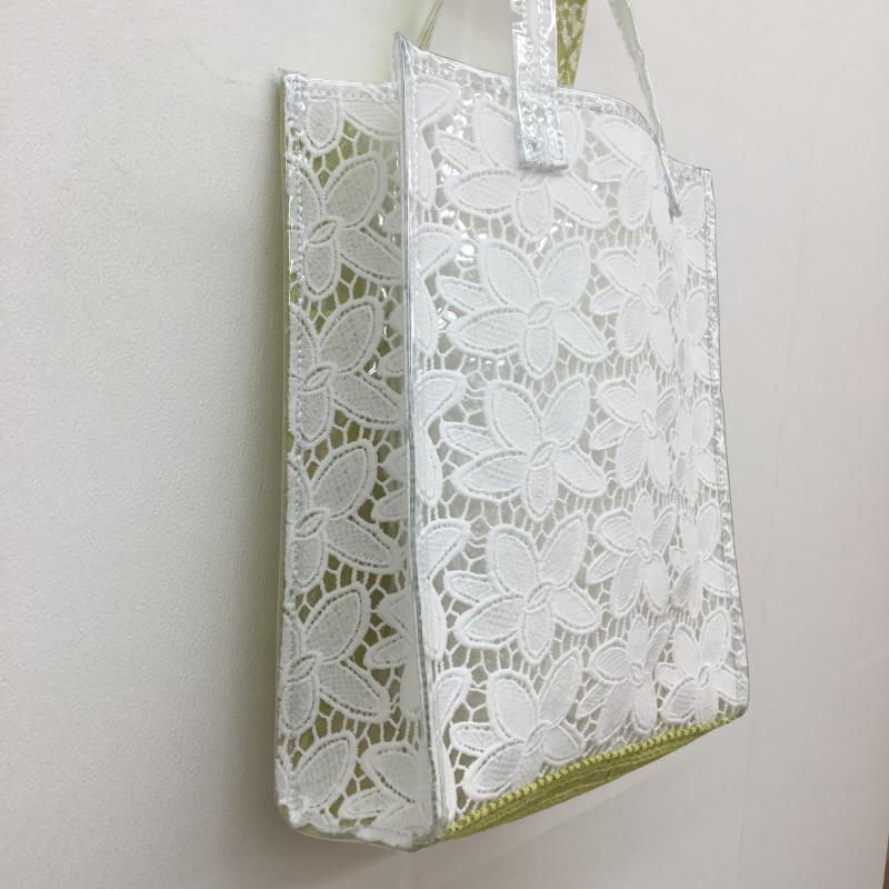 キャセリーニ Casselini トートバッグ トートバッグ レース柄 白 / ホワイト / X 黄 / イエロー / レディース USED 古着 中古 10069458