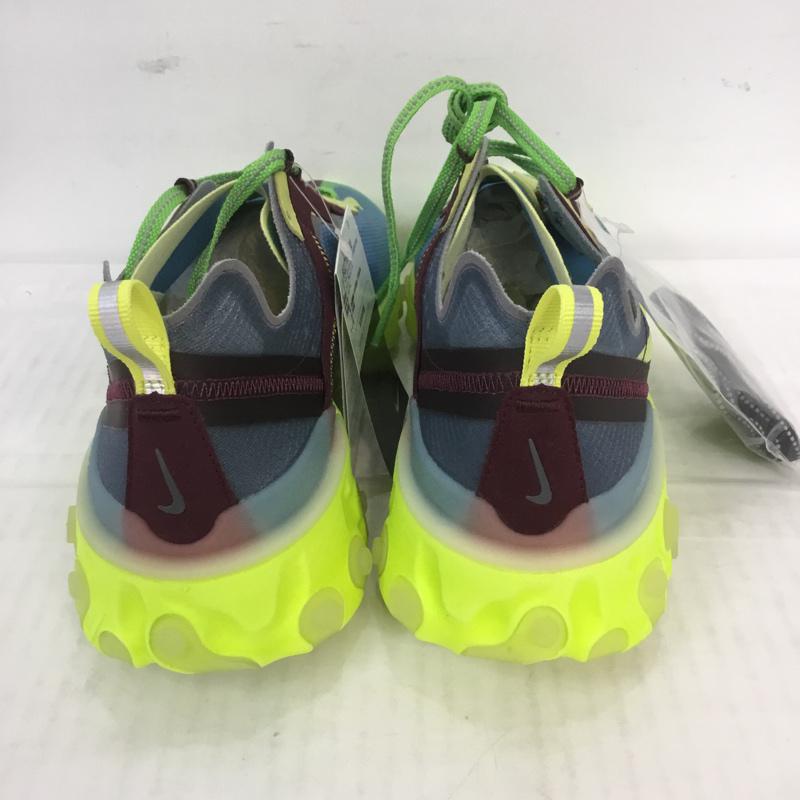 ナイキ NIKE スニーカー スニーカー BQ2718 400 REACT ELEMENT 87 UNDERCOVER 28cm 箱有 28.0cm ロゴ、文字 黄 / イエロー / X 紫 / パープル / X 水色 / ライトブルー / メンズ USED 古着 中古 10069485