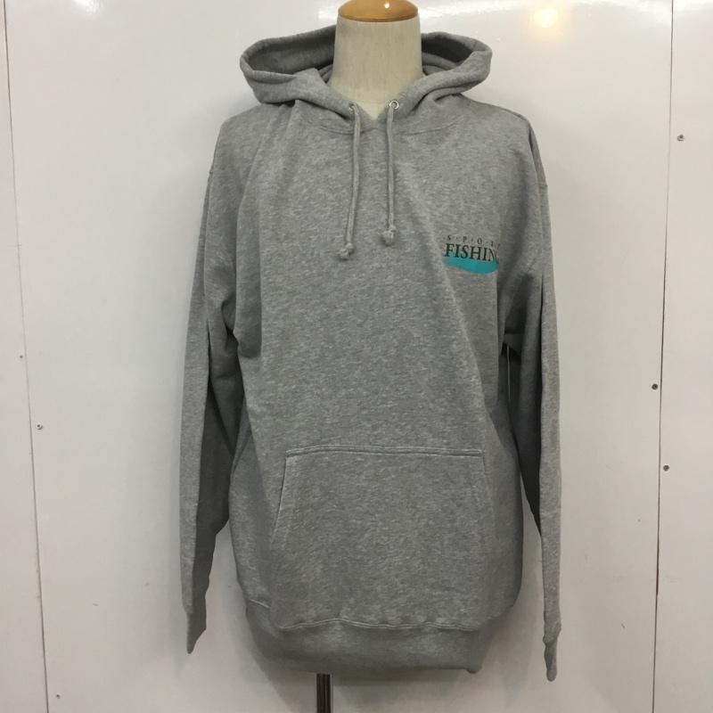 ビームス BEAMS パーカー 長袖 B.SportFishingPK タグ付 L プリント 灰 / グレー / メンズ USED 古着 中古 10069588