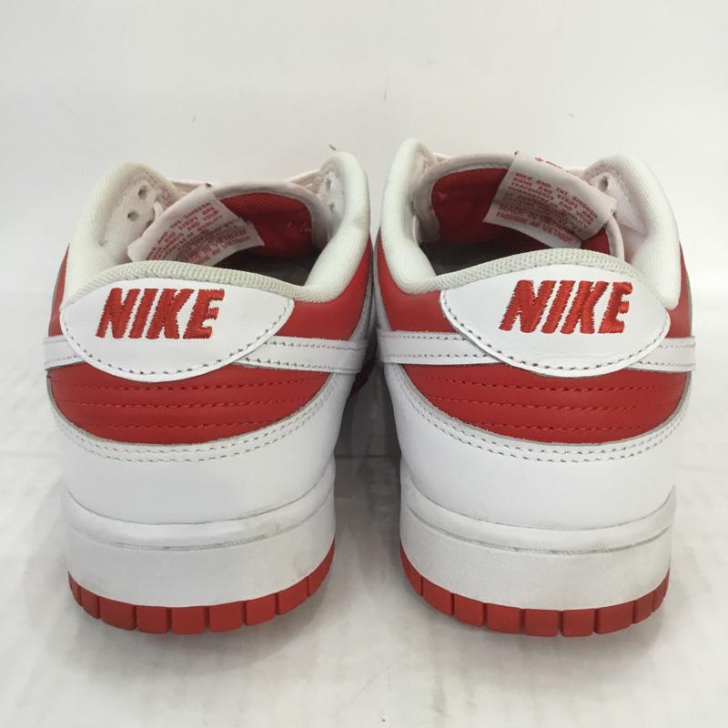 ナイキ NIKE スニーカー スニーカー DD1391 600 DUNK LOW RETRO CHAMPIONSHIP RED 29cm 箱有 29.0cm ロゴ、文字 白 / ホワイト / X 赤 / レッド / メンズ USED 古着 中古 10069707