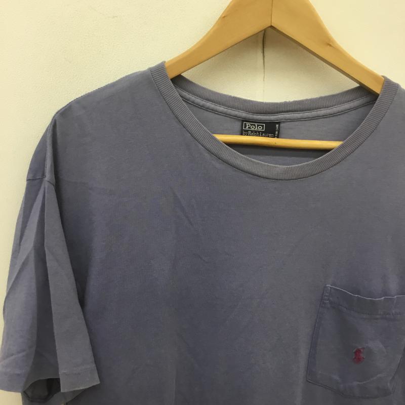 ポロバイラルフローレン Polo by RALPH LAUREN Tシャツ 半袖 90s アメリカ製 ポケット M ワンポイント 紫 / パープル / メンズ USED 古着 中古 10069755