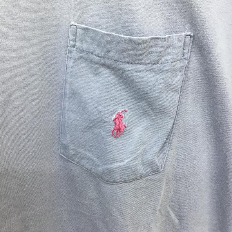 ポロバイラルフローレン Polo by RALPH LAUREN Tシャツ 半袖 90s アメリカ製 ポケット M ワンポイント 紫 / パープル / メンズ USED 古着 中古 10069755