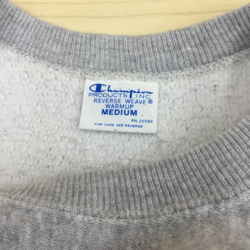 チャンピオン Champion トレーナー 長袖 BEAMS 別注 Reverse Weave 単色タグ 復刻 M ロゴ、文字 灰 / グレー / メンズ USED 古着 中古 10069760