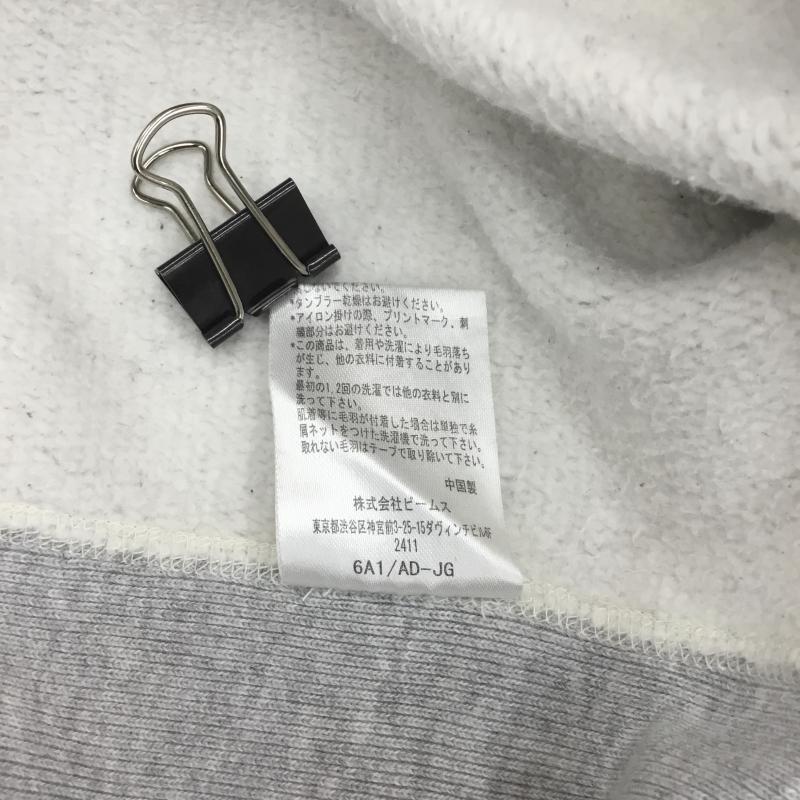 チャンピオン Champion トレーナー 長袖 BEAMS 別注 Reverse Weave 単色タグ 復刻 M ロゴ、文字 灰 / グレー / メンズ USED 古着 中古 10069760