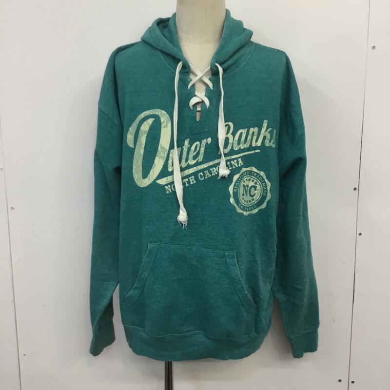 古着 USED パーカー 長袖 プルオーバー ロゴ ロゴ、文字 緑 / グリーン / メンズ USED 古着 中古 10069857