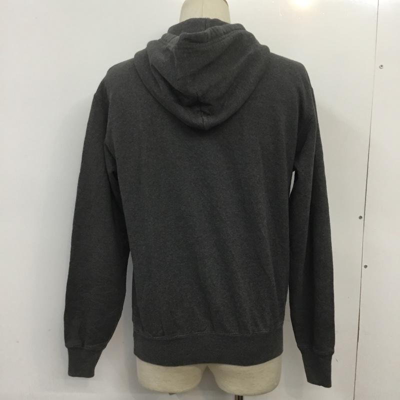 チャンピオン Champion パーカー 長袖 フルジップ 裏起毛 S ロゴ、文字 ダークグレー / ダークグレー / メンズ USED 古着 中古 10069862