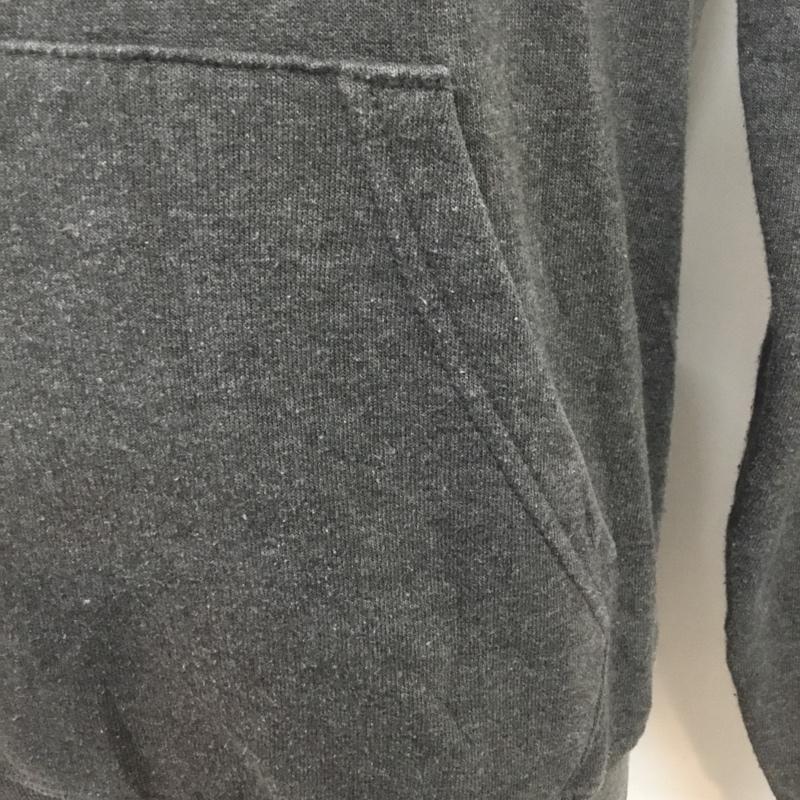 チャンピオン Champion パーカー 長袖 フルジップ 裏起毛 S ロゴ、文字 ダークグレー / ダークグレー / メンズ USED 古着 中古 10069862