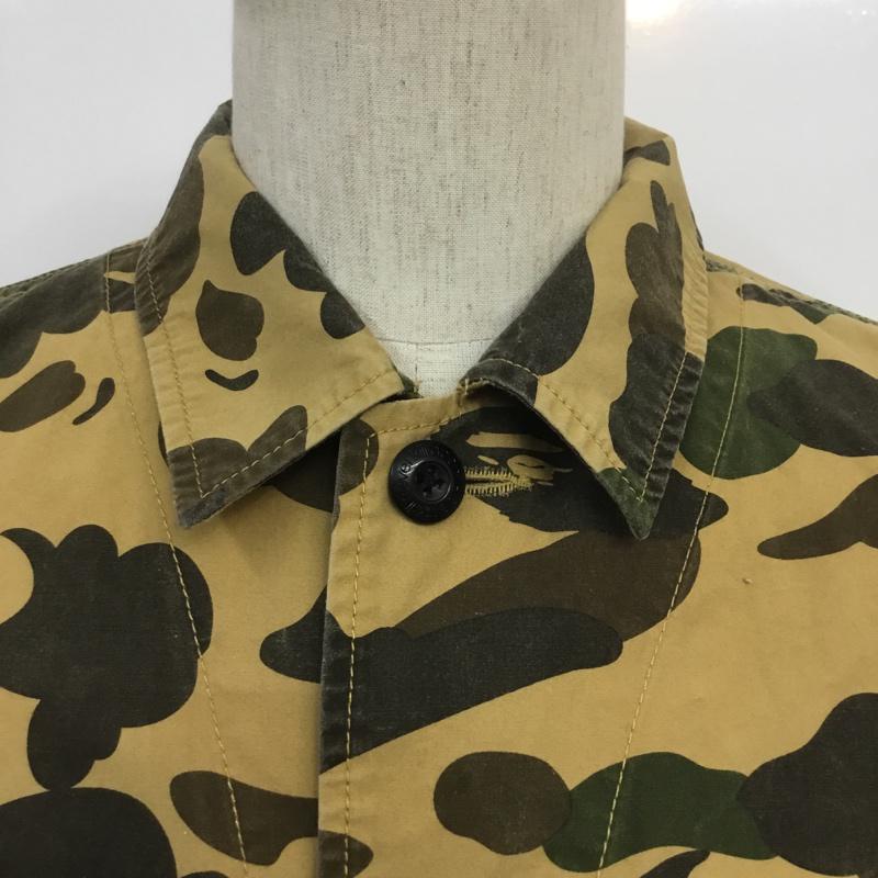 アベイシングエイプ A BATHING APE シャツ、ブラウス 長袖 バックプリント M カモフラージュ柄・迷彩 カーキ / カーキ / X 茶 / ブラウン / X ダークブラウン / ダークブラウン / X ベージュ / ベージュ / メンズ USED 古着 中古 10069963