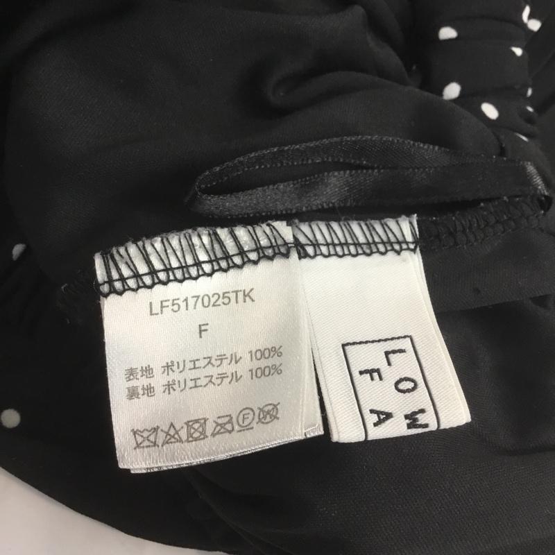 ローリーズファーム LOWRYS FARM スカート ロングスカート LF517025TK ドットケシプリーツスカート プリーツ FREE ドット 黒 / ブラック / X 白 / ホワイト / レディース USED 古着 中古 10069983