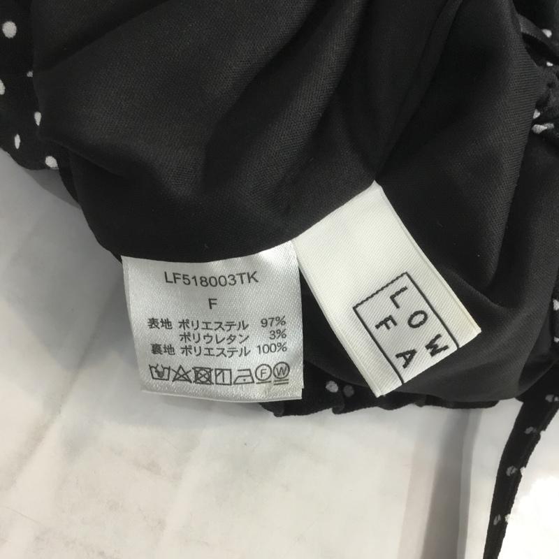 ローリーズファーム LOWRYS FARM ボトムス ボトムス LF518003TK ワイドパンツ FREE ドット 黒 / ブラック / X 白 / ホワイト / レディース USED 古着 中古 10069985