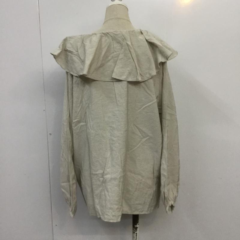 ローリーズファーム LOWRYS FARM シャツ、ブラウス 長袖 LF621024TS ビッグカラー FREE 無地 グレージュ / グレージュ / レディース USED 古着 中古 10069987