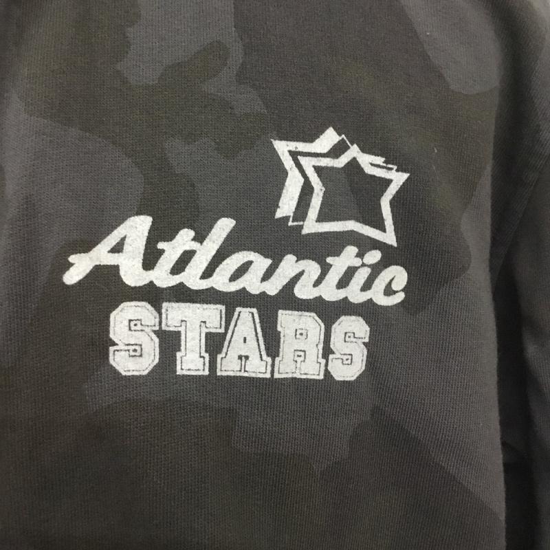 アトランティック スターズ Atlantic STARS パーカー 長袖 AMF1812 裏起毛 ジップアップパーカー 迷彩 XXL ロゴ、文字 黒 / ブラック / X チャコールグレー / チャコールグレー / メンズ USED 古着 中古 10070066