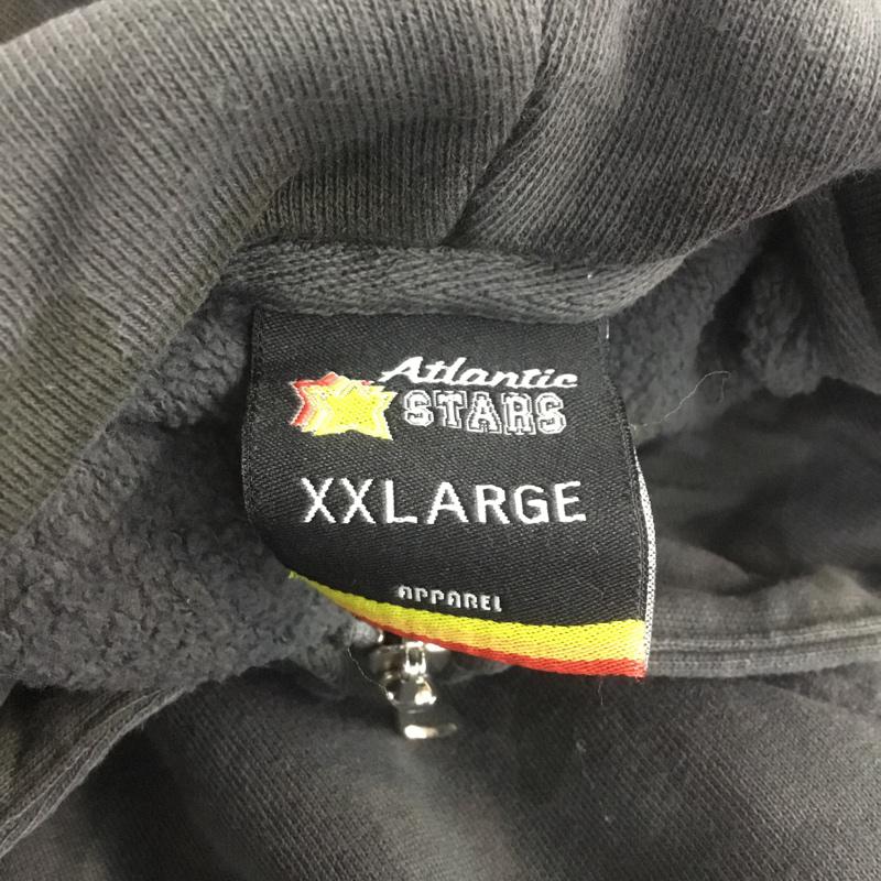 アトランティック スターズ Atlantic STARS パーカー 長袖 AMF1812 裏起毛 ジップアップパーカー 迷彩 XXL ロゴ、文字 黒 / ブラック / X チャコールグレー / チャコールグレー / メンズ USED 古着 中古 10070066