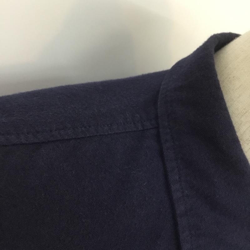 ショットブロス SCHOTT BROS. シャツ、ブラウス 長袖 3135042 コットン L 無地 紺 / ネイビー / メンズ USED 古着 中古 10070088