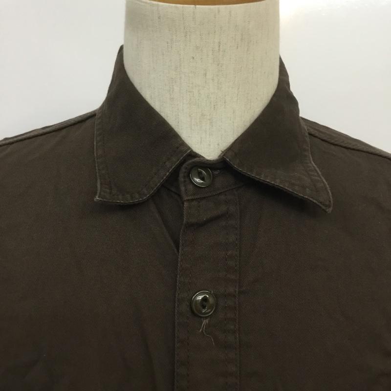 テンダーロイン TENDERLOIN シャツ、ブラウス 長袖 コットン 胸ポケット XS 無地 ダークブラウン / ダークブラウン / メンズ USED 古着 中古 10070110