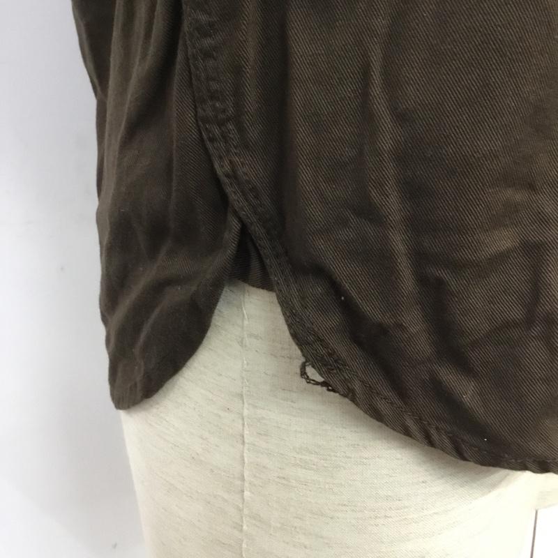 テンダーロイン TENDERLOIN シャツ、ブラウス 長袖 コットン 胸ポケット XS 無地 ダークブラウン / ダークブラウン / メンズ USED 古着 中古 10070110