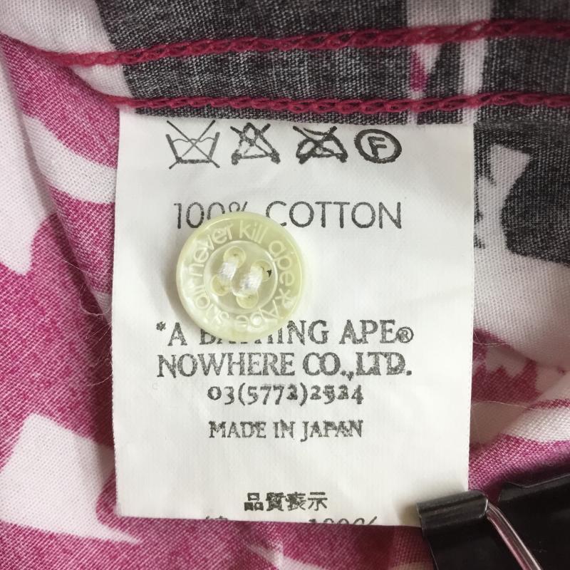 アベイシングエイプ A BATHING APE シャツ、ブラウス 半袖 00's M 桃 / ピンク / メンズ USED 古着 中古 10070142