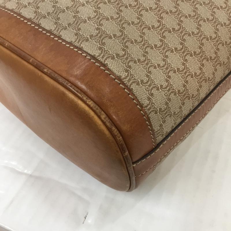 セリーヌ CELINE ショルダーバッグ ショルダーバッグ マカダム 巾着 総柄 茶 / ブラウン / X ベージュ / ベージュ / レディース USED 古着 中古 10070172