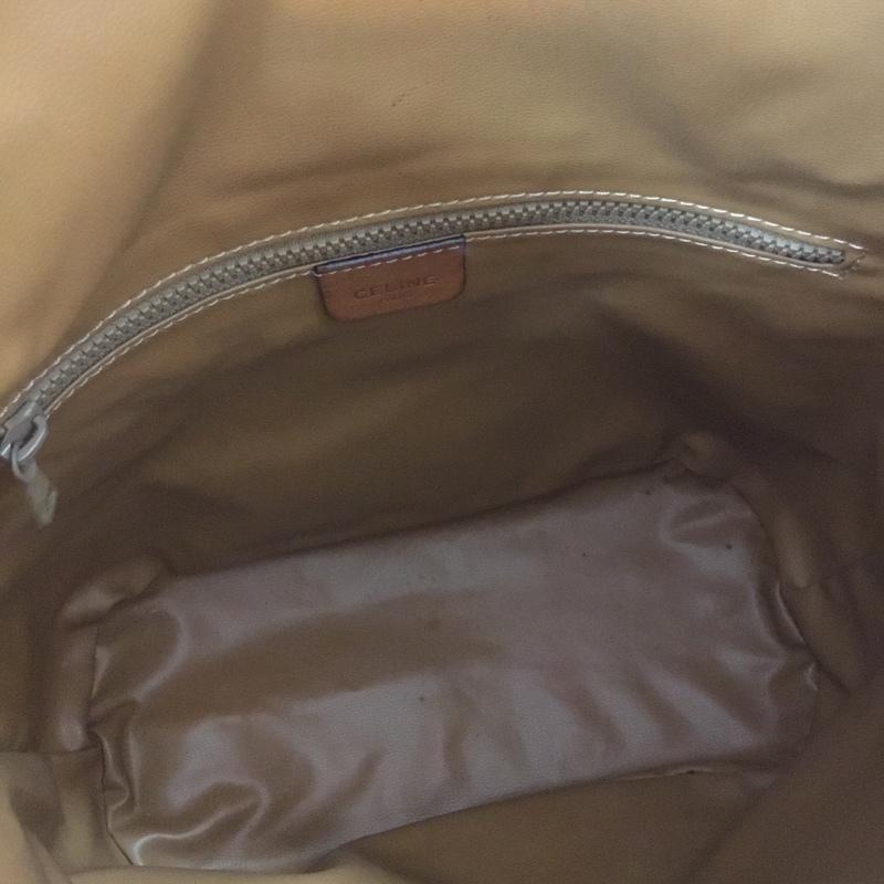 セリーヌ CELINE ショルダーバッグ ショルダーバッグ マカダム 巾着 総柄 茶 / ブラウン / X ベージュ / ベージュ / レディース USED 古着 中古 10070172