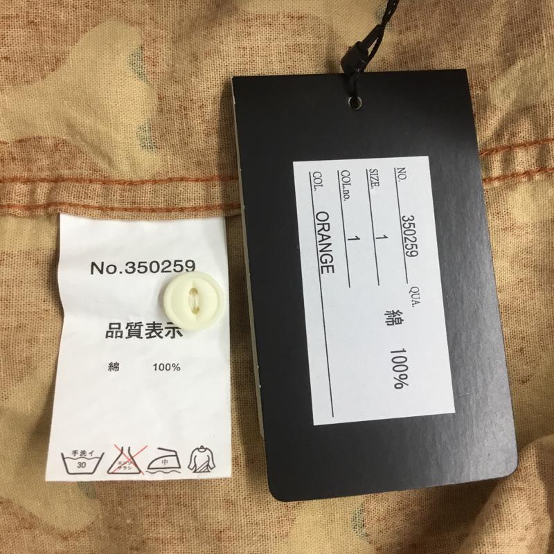 ゴースローキャラバン go slow caravan シャツ、ブラウス 長袖 350259 コットン 鼻柄 1 総柄 茶 / ブラウン / X ベージュ / ベージュ / メンズ USED 古着 中古 10070333