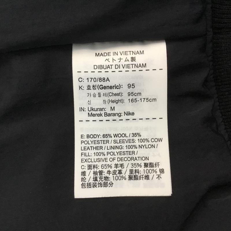 ナイキ NIKE ジャケット、上着 ジャンパー、ブルゾン 857500-010 DSTRYR JKT デストロイヤー レザースリーブ M 無地 黒 / ブラック / メンズ USED 古着 中古 10070337