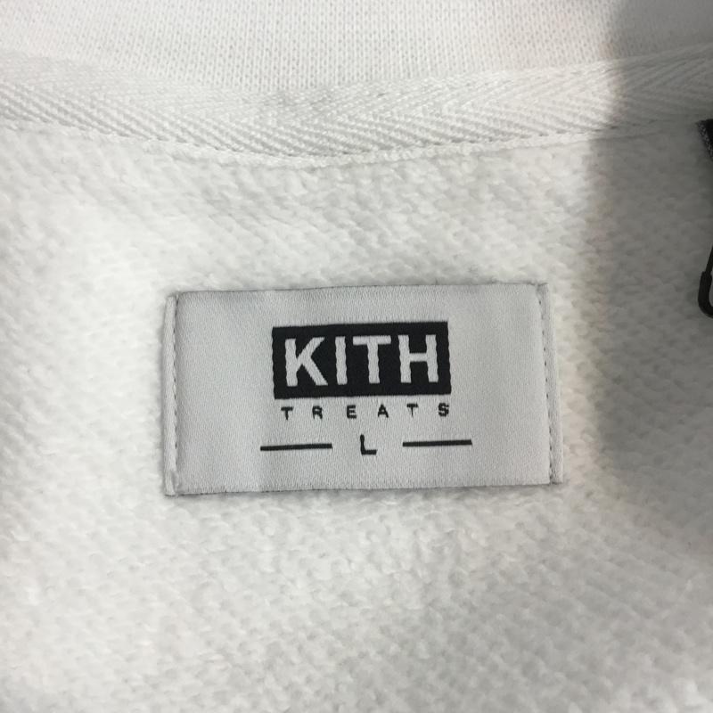 キス KITH トレーナー 長袖 KH2224 TREATS FLOAT CREWNECK プリント 箱有 L ロゴ、文字 白 / ホワイト / メンズ USED 古着 中古 10070347