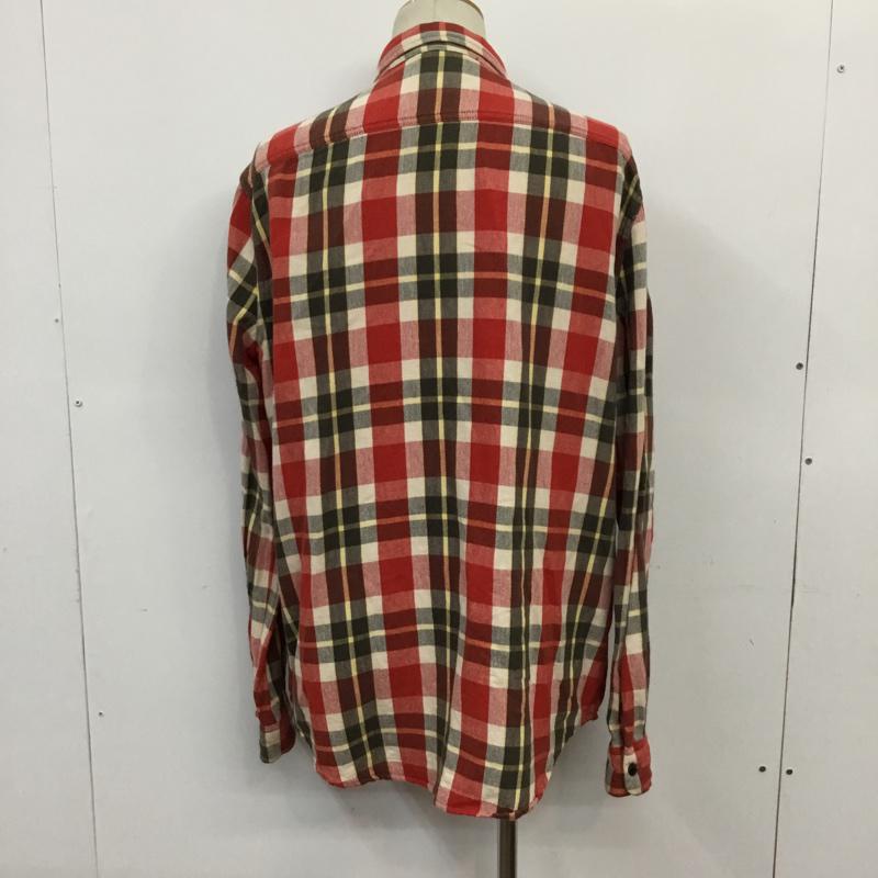 デニムアンドサプライラルフローレン DENIM & SUPPLYRALPHLAUREN シャツ、ブラウス 長袖 ワークシャツ L チェック 赤 / レッド / X 白 / ホワイト / X 黄 / イエロー / X チャコールグレー / チャコールグレー / メンズ USED 古着 中古 10070546