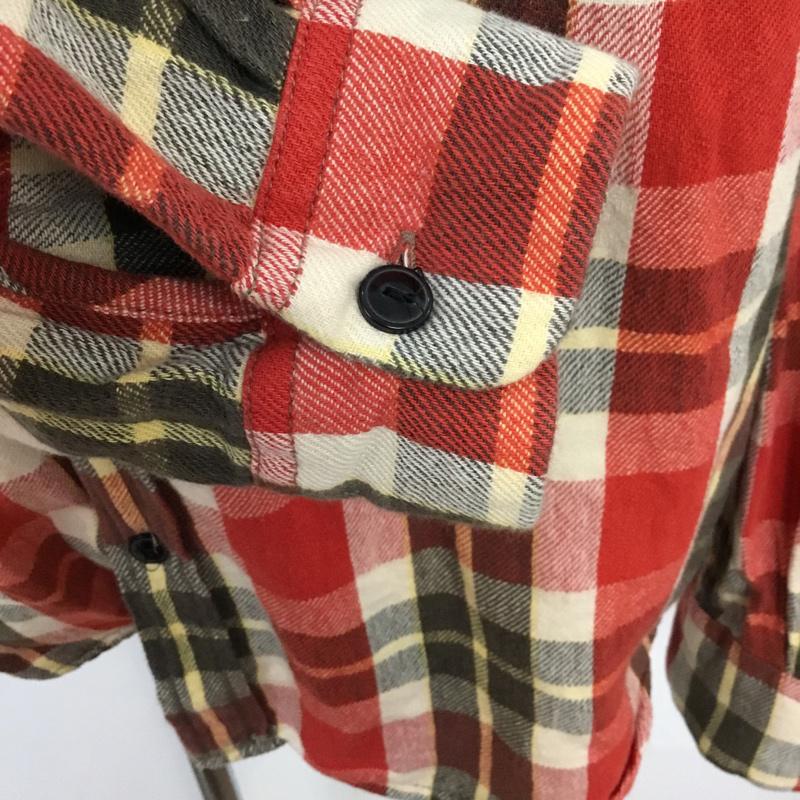 デニムアンドサプライラルフローレン DENIM & SUPPLYRALPHLAUREN シャツ、ブラウス 長袖 ワークシャツ L チェック 赤 / レッド / X 白 / ホワイト / X 黄 / イエロー / X チャコールグレー / チャコールグレー / メンズ USED 古着 中古 10070546