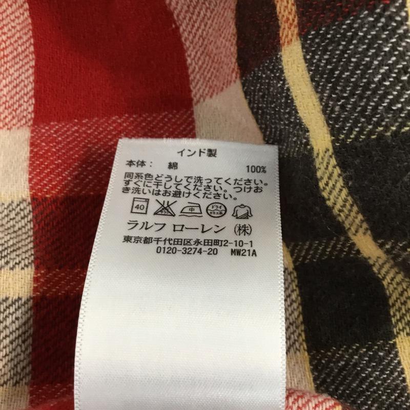 デニムアンドサプライラルフローレン DENIM & SUPPLYRALPHLAUREN シャツ、ブラウス 長袖 ワークシャツ L チェック 赤 / レッド / X 白 / ホワイト / X 黄 / イエロー / X チャコールグレー / チャコールグレー / メンズ USED 古着 中古 10070546