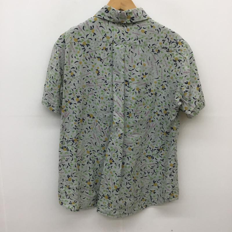 ミナペルホネン mina perhonen シャツ、ブラウス 半袖 リネン 総柄 M 花柄 灰 / グレー / レディース USED 古着 中古 10070724