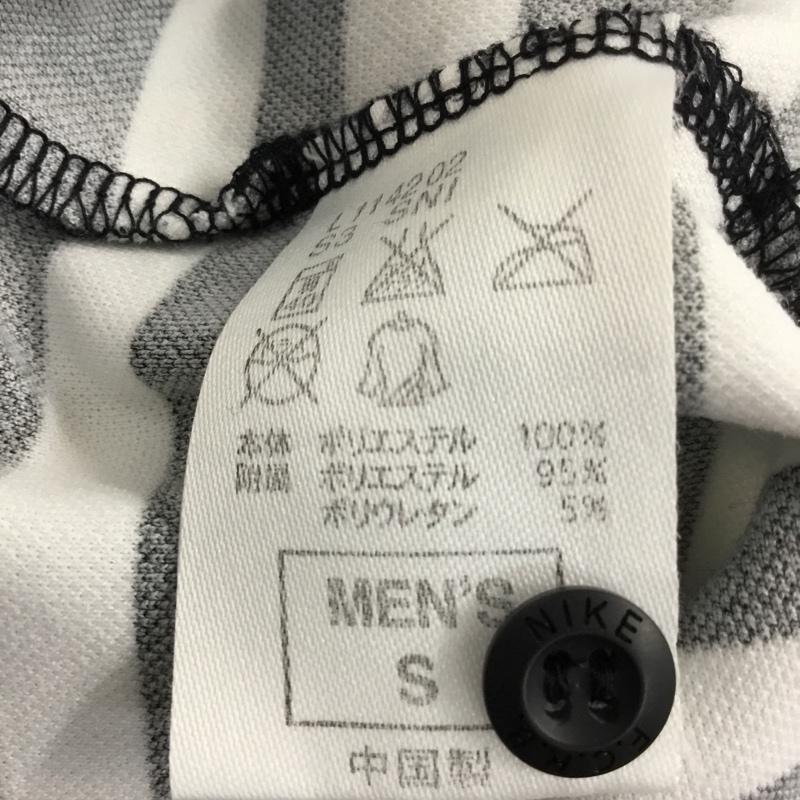 エフシーレアルブリストル F.C.Real Bristol ポロシャツ 半袖 L114202 NIKE ボーダー S ワンポイント 黒 / ブラック / X 白 / ホワイト / メンズ USED 古着 中古 10070746