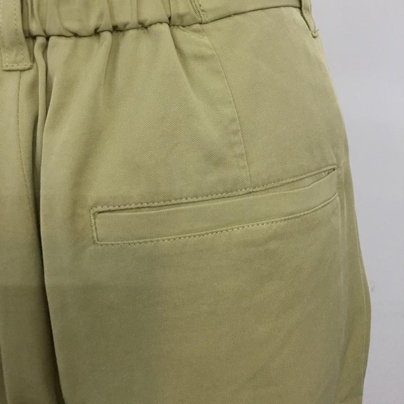 ローリーズファーム LOWRYS FARM パンツ ショートパンツ LF520035AD タック入り ハーフパンツ FREE 無地 黄 / イエロー / レディース USED 古着 中古 10070774