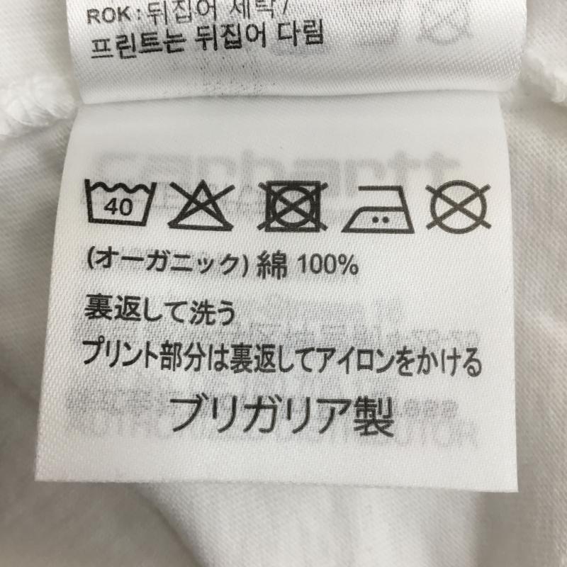カーハート ダブリューアイピー Carhartt WIP Tシャツ 半袖 Organic Cotton Tee オーガニックコットン100% XL プリント 白 / ホワイト / メンズ USED 古着 中古 10070847