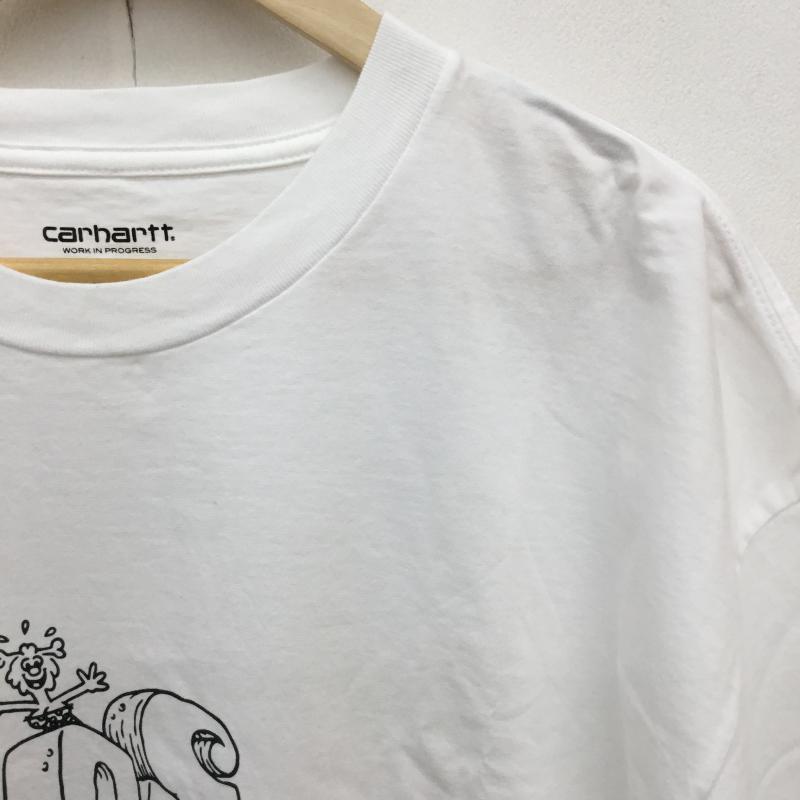 カーハート ダブリューアイピー Carhartt WIP Tシャツ 半袖 Organic Cotton Tee オーガニックコットン100% XL プリント 白 / ホワイト / メンズ USED 古着 中古 10070847