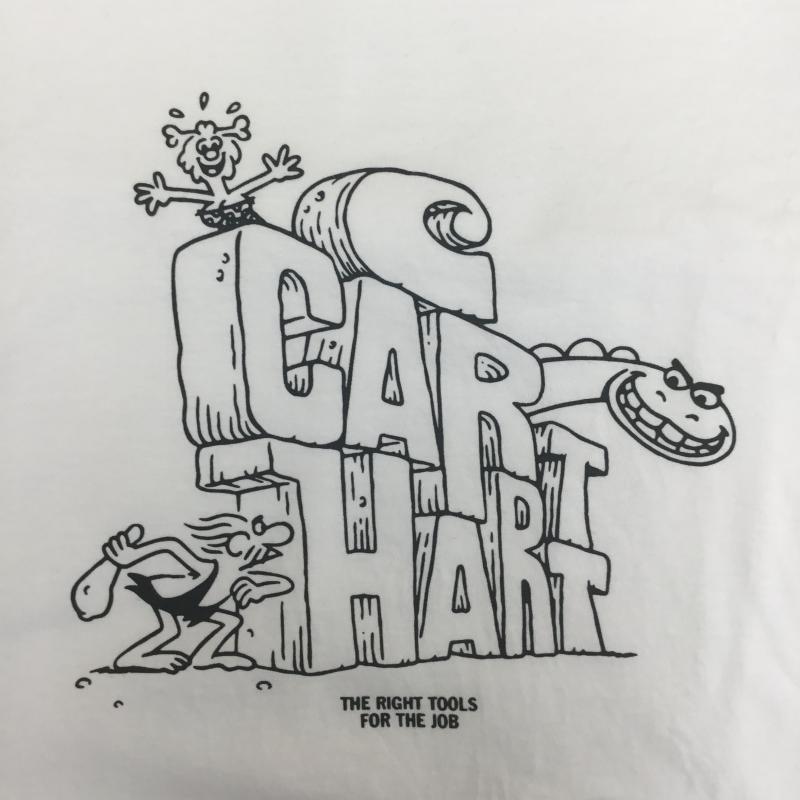 カーハート ダブリューアイピー Carhartt WIP Tシャツ 半袖 Organic Cotton Tee オーガニックコットン100% XL プリント 白 / ホワイト / メンズ USED 古着 中古 10070847