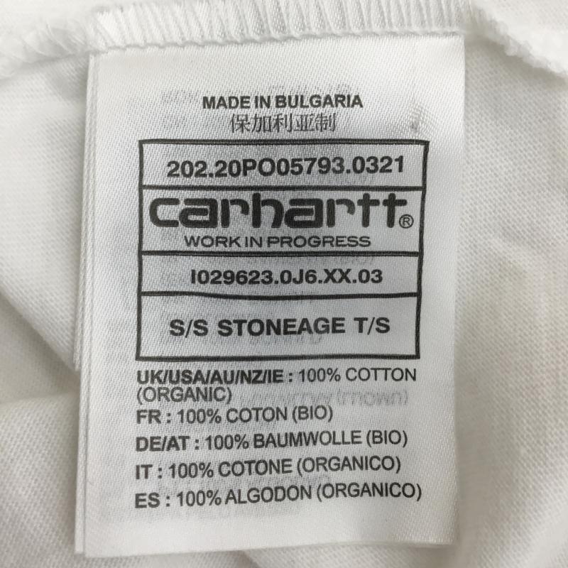 カーハート ダブリューアイピー Carhartt WIP Tシャツ 半袖 Organic Cotton Tee オーガニックコットン100% XL プリント 白 / ホワイト / メンズ USED 古着 中古 10070847