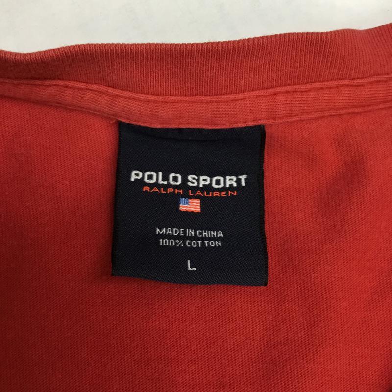 ポロスポーツラルフローレン POLOSPORT Tシャツ 半袖 クルーネック L ロゴ、文字 赤 / レッド / メンズ USED 古着 中古 10070977