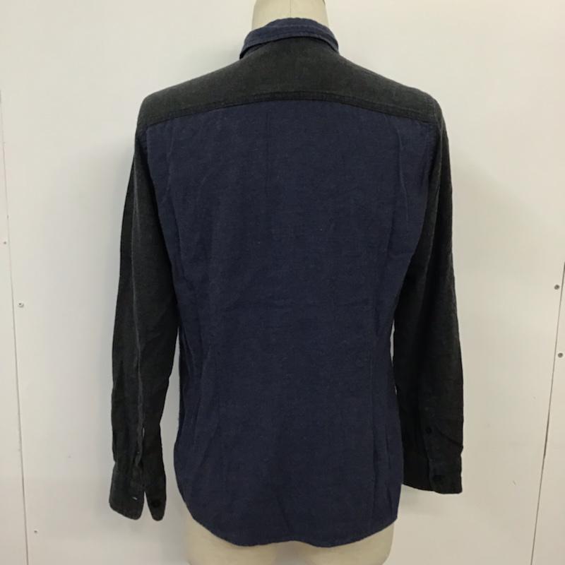 ベイフロー BAYFLOW シャツ、ブラウス 長袖 バイカラー 2 無地 黒 / ブラック / X 紺 / ネイビー / メンズ USED 古着 中古 10071025