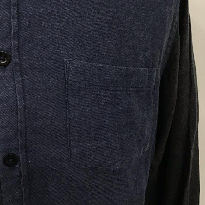ベイフロー BAYFLOW シャツ、ブラウス 長袖 バイカラー 2 無地 黒 / ブラック / X 紺 / ネイビー / メンズ USED 古着 中古 10071025